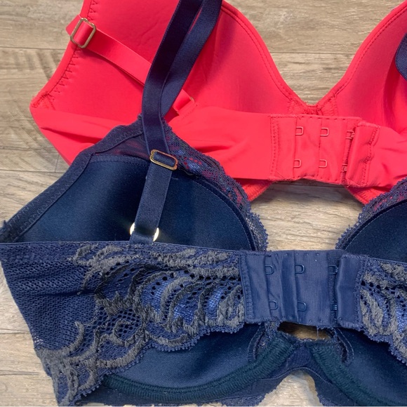 Natori 2 Bras Feathers Lace Contour Pure Luxe Underwired T Shirt - Picture 6 of 12